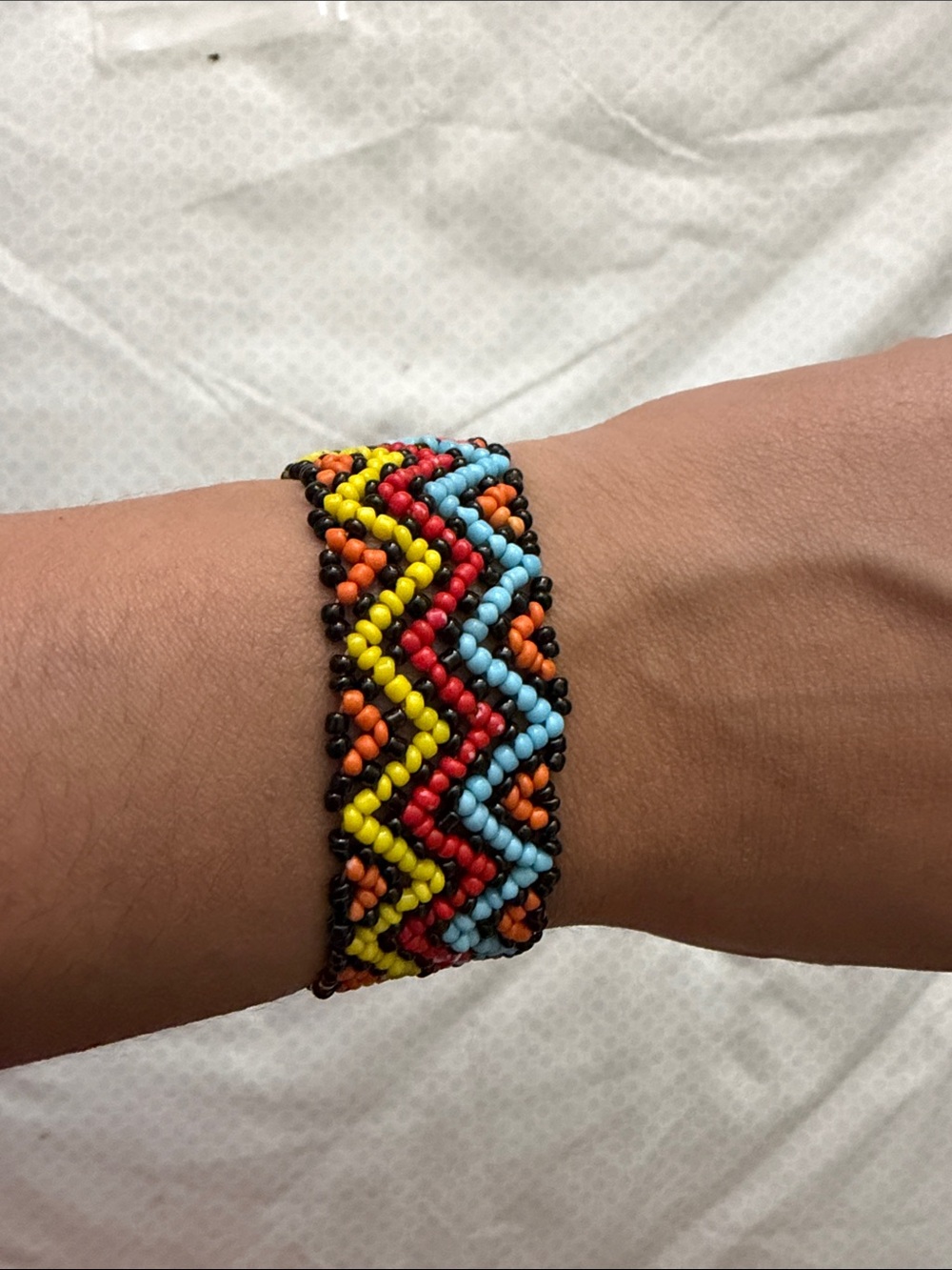 Colorful Moroccan Beaded Chevron Bracelet